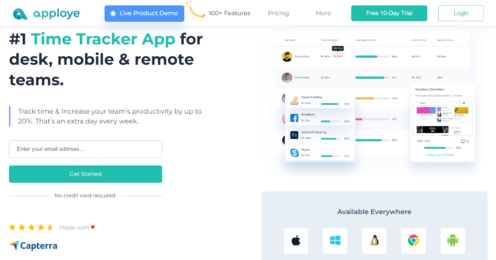 Apploye landing page