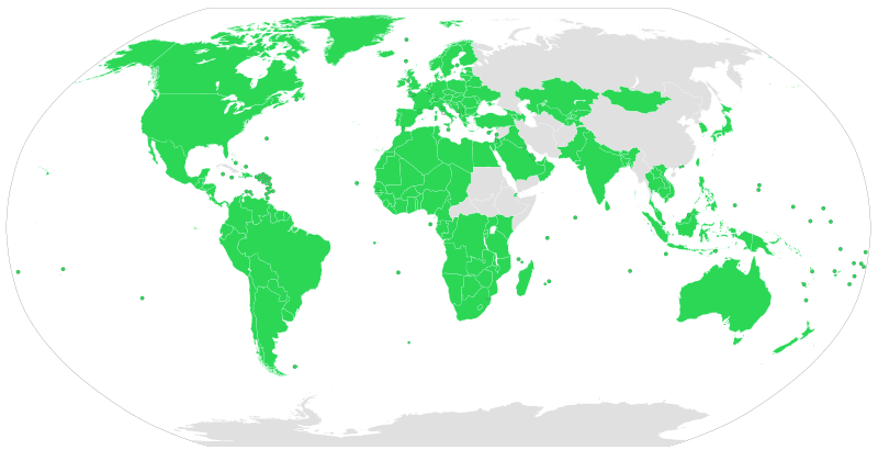 Spotify's presence worldwide at the moment of 2022