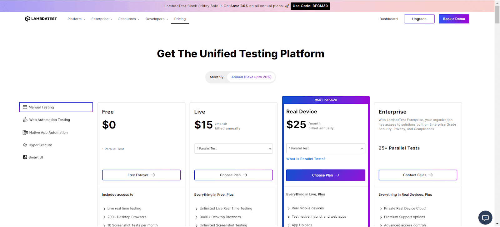 LambdaTest BF deals