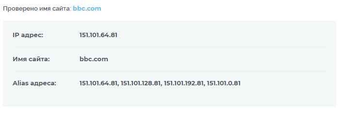 Как узнать IP-адрес сайта с помощью сервиса 2 IP