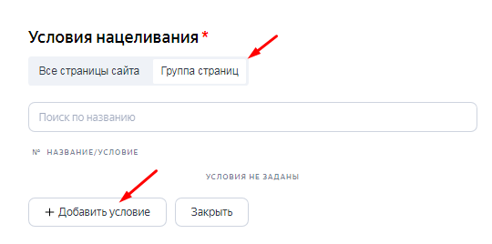 Условия нацелевания в Яндекс.Директе