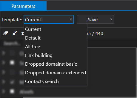 Parameter templates