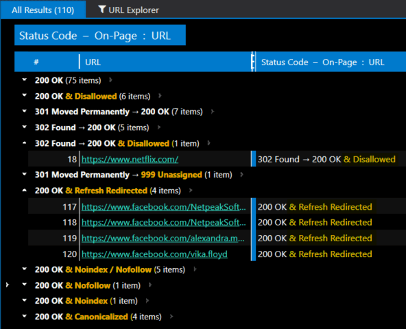 Status codes