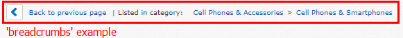 WordPress SEO: Breadcrumbs example