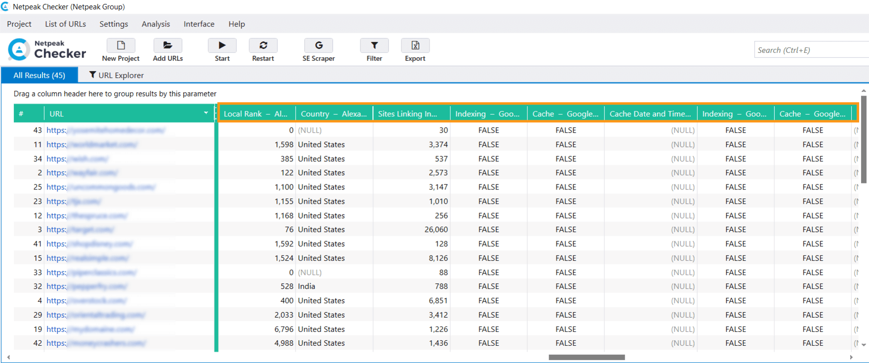 How to analyze domain authority in Netpeak Checker