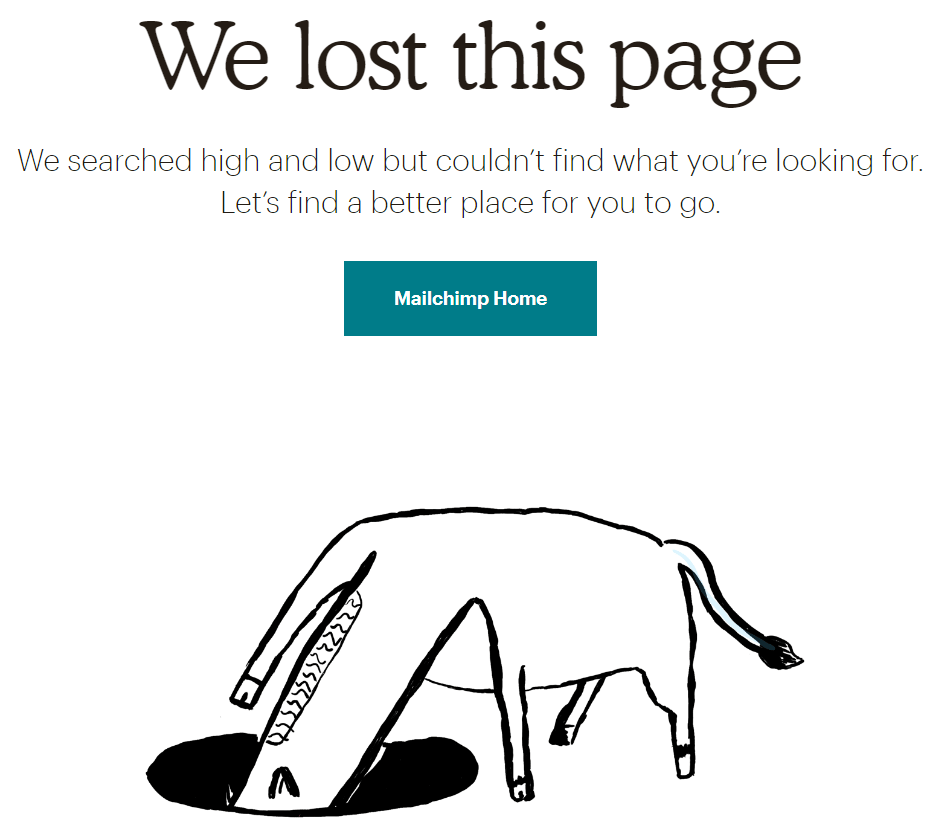 This is how a page with 404 error may look