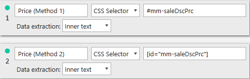 How to set scraping in Netpeak Spider using CSS selectors