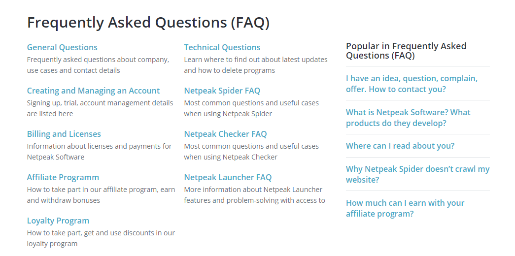 Netpeak Software FAQ