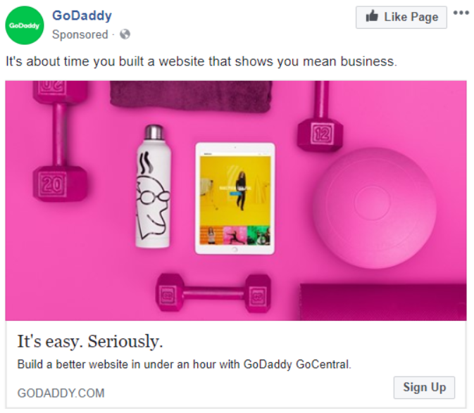 GoDaddy sponsored post