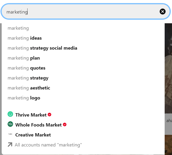 How to look for specific keywords in Pinterest