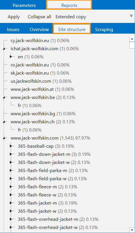 You can check site structure in Netpeak Spider