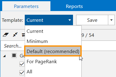 Default template for parameters in Netpeak Spider