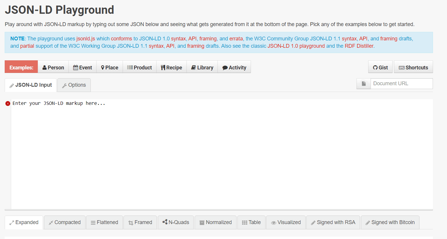 JSON-LD Playground