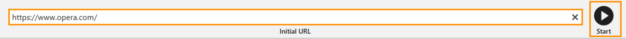 Enter initial URL and press the ‘start’ button in Netpeak Spider