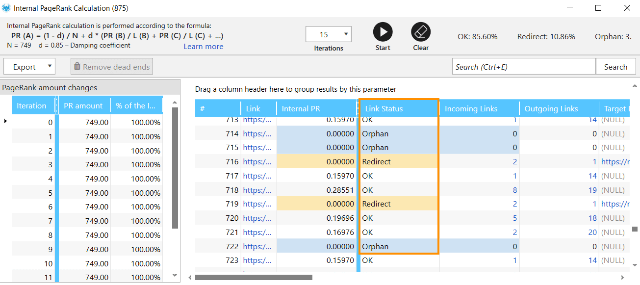 How to detect orphan pages in Netpeak Spider