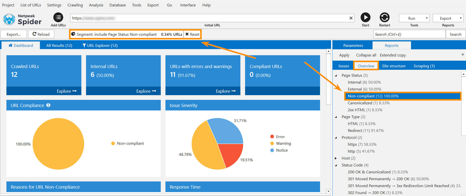 Segmenting non-compliant URLs