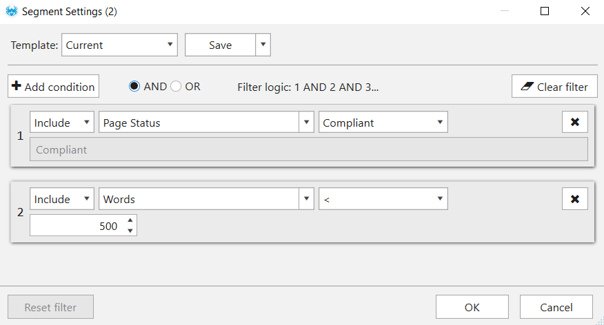 Sorting pages by word count