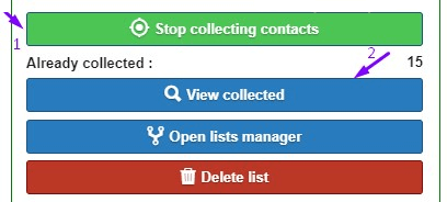 Stop collecting contacts in Linked Helper