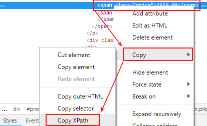 Copy XPath