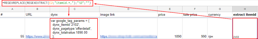 Google Spreadsheets function to split data