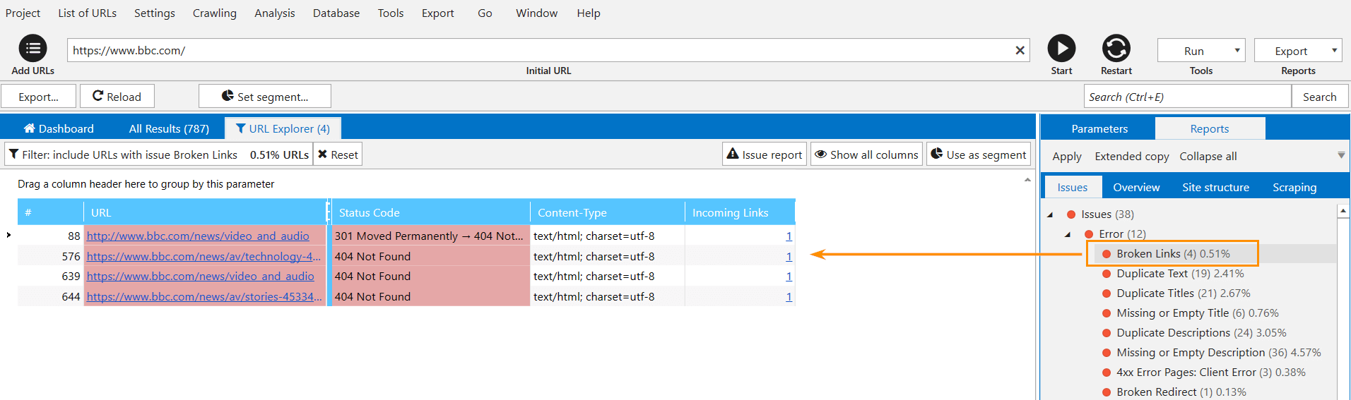 How to Find Broken Links on Your Website with Netpeak Spider screenshot 2