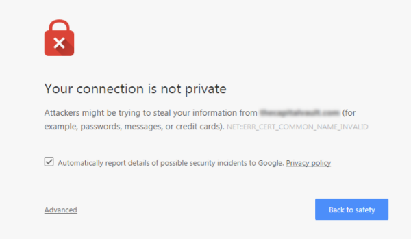 Anti-Advice: Browser Warning of Insecure Connection