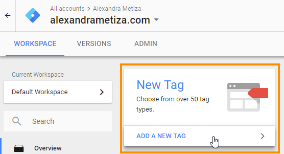 Adding a new tag in Google Tag Manager
