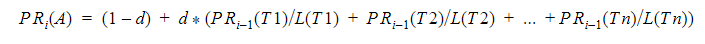 Second PageRank formula