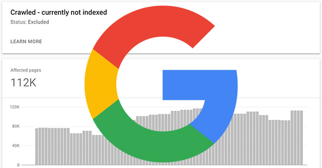 Google Search Console showing an unindexed website.