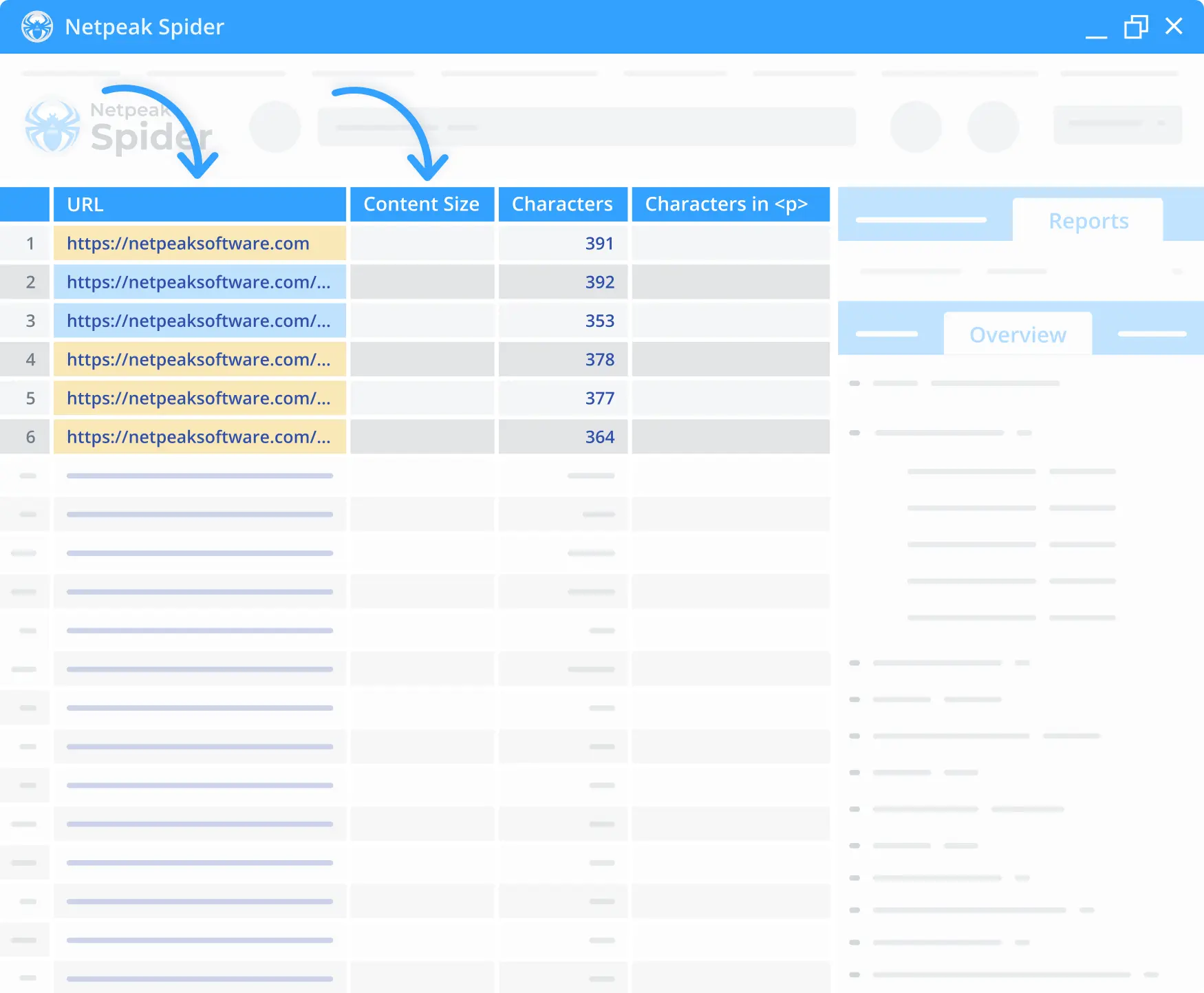 Content size analyzer