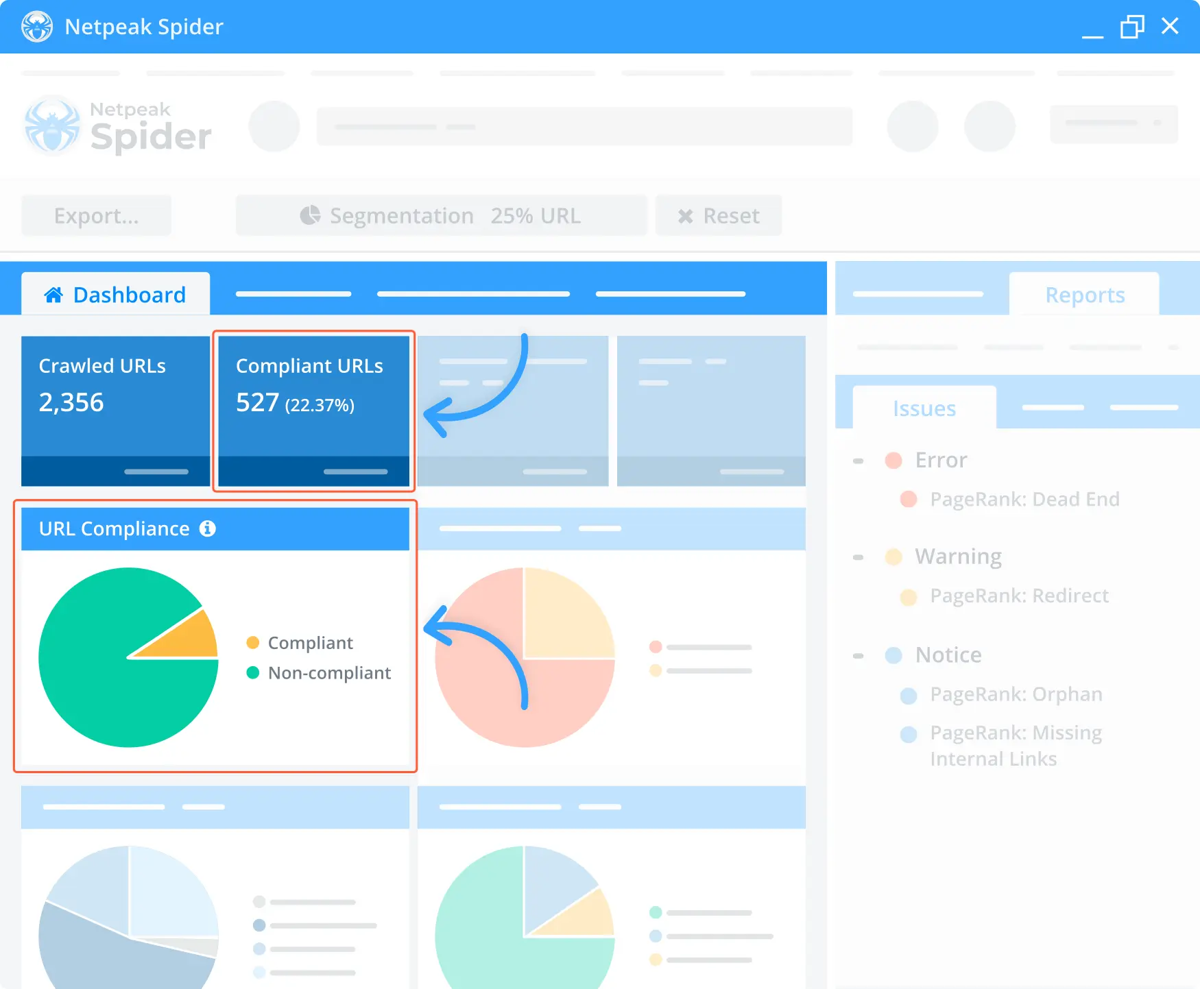 Use Netpeak Spider to check any page's compliance type.