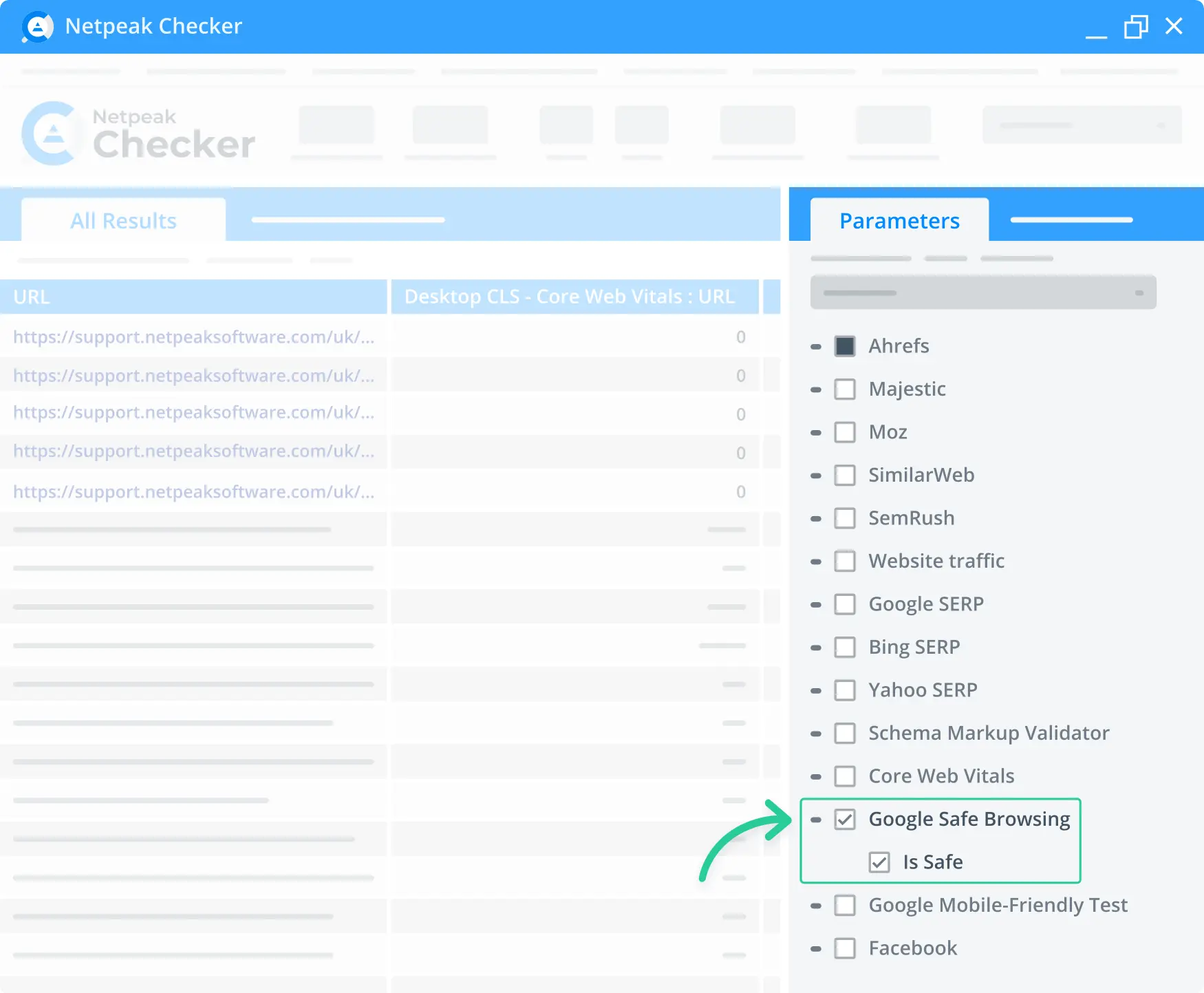 Google safe browsing parameters check