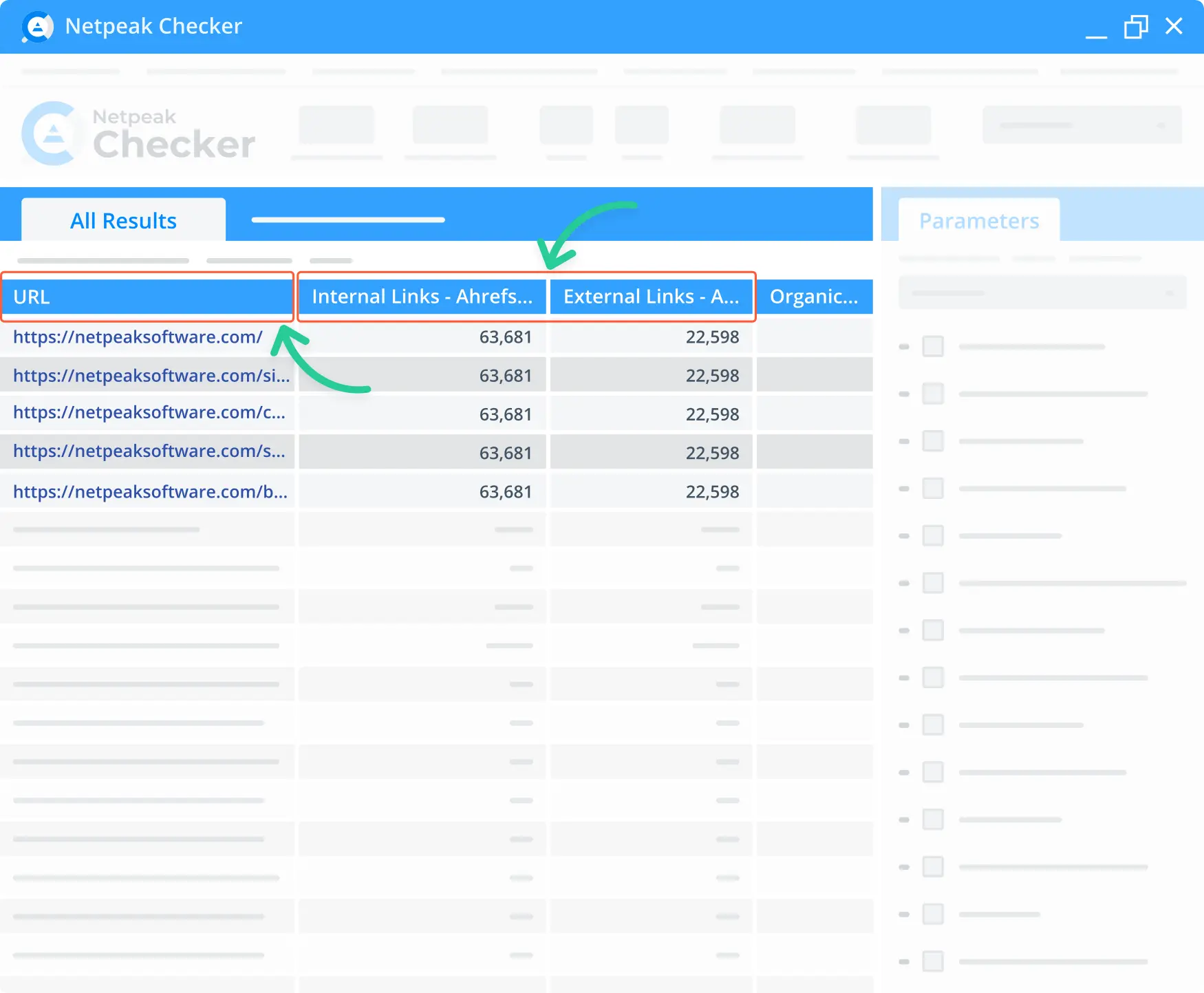 Integrations in Netpeak Checker.