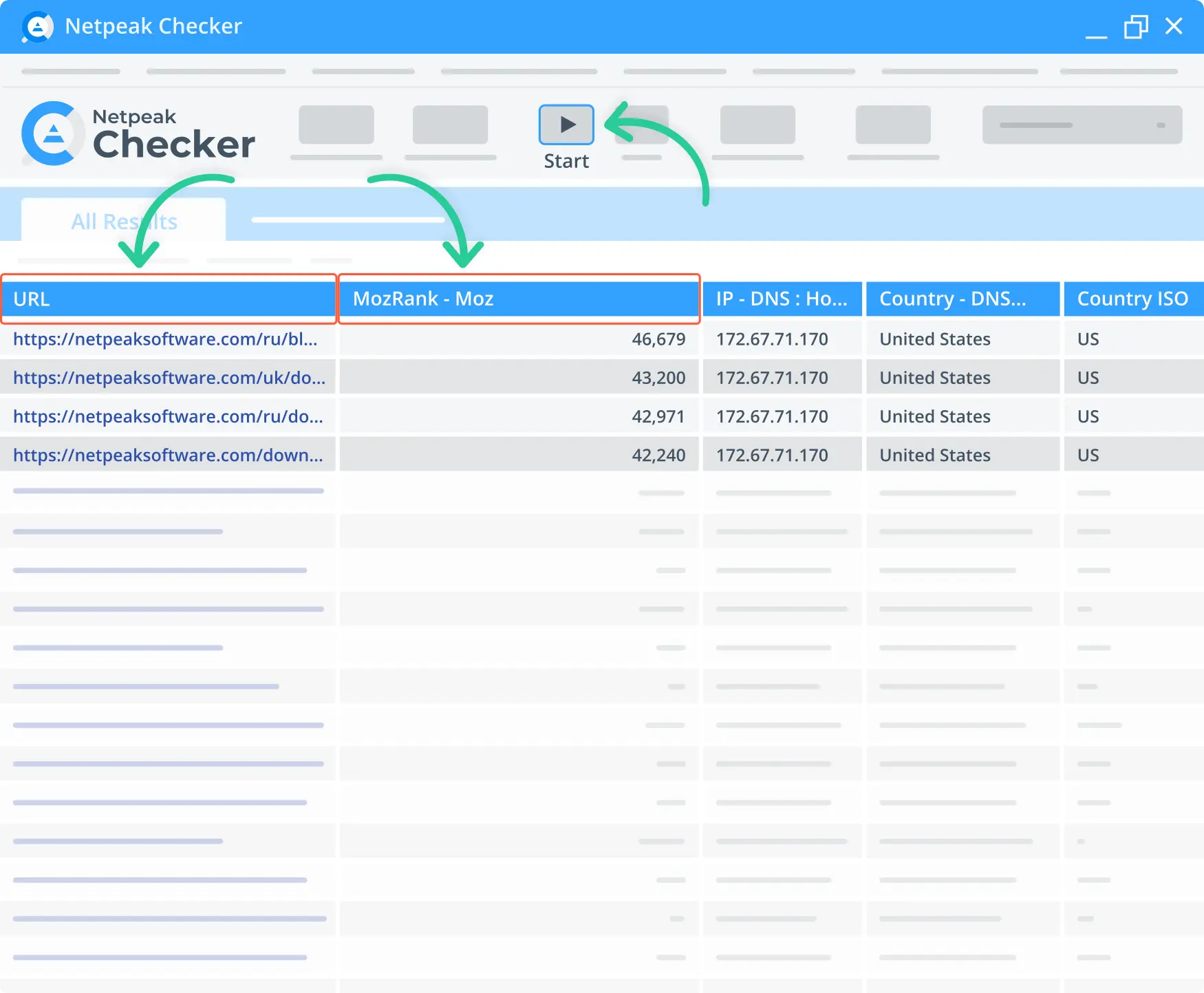 Netpeak Checker gets your analysis results ready in a few moments.