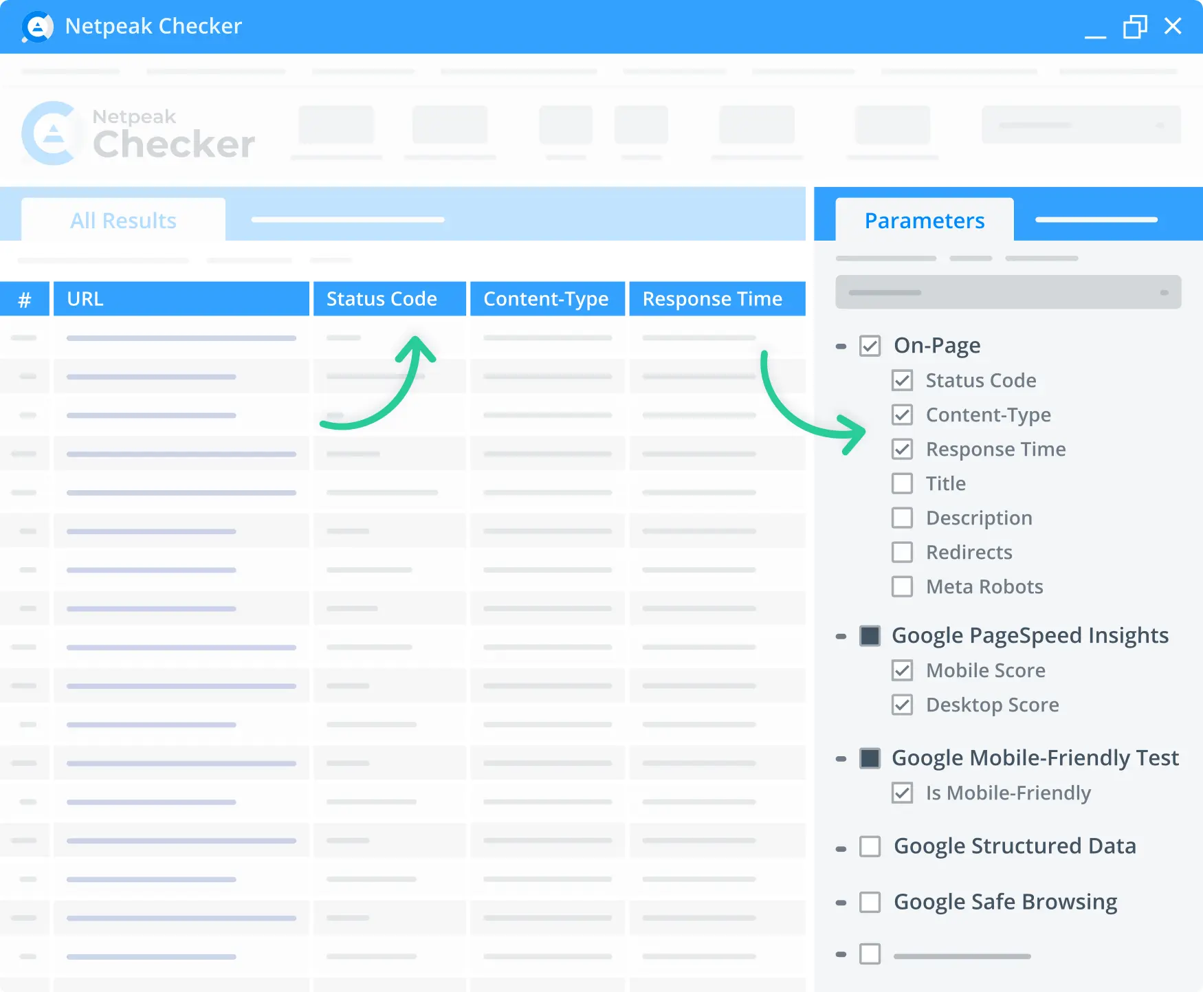 Handle website health checks through Netpeak Checker.