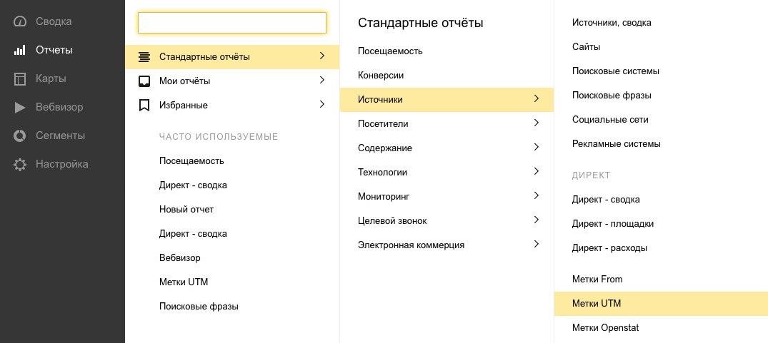 Как отследить UTM-метки в Яндекс.Метрика